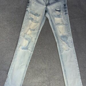 Light Blue Distressed Women's Jeans
